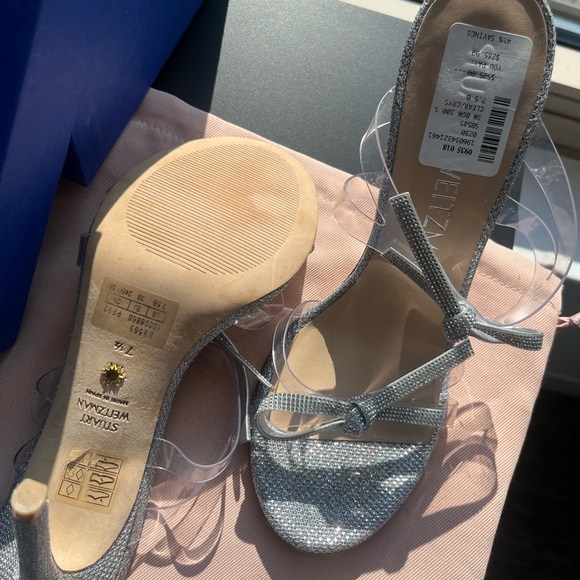 Stuart Weitzman Bow 100 Slide Heel Sandals - 7.5 - Picture 5 of 7